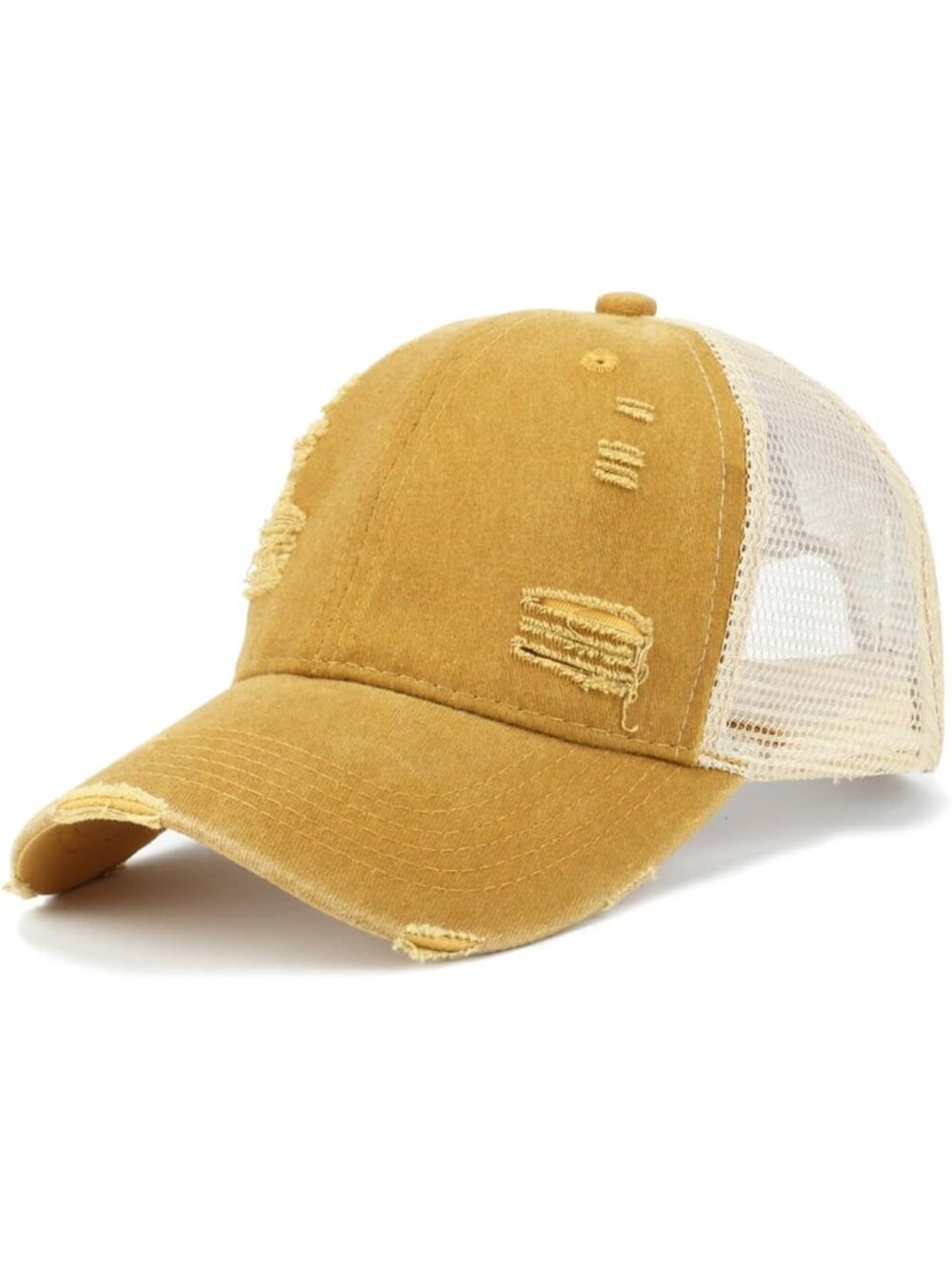 Unisex Halloween Distressed Yellow Rucker Hat Adjustable Sportswear Baseball Cap